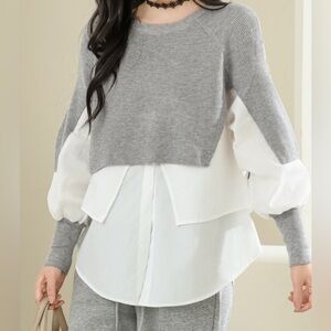 Vogue Collection Textured Gray Knit